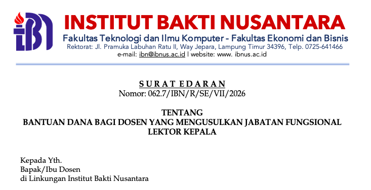Komitmen Tingkatkan Mutu Akademik, Institut Bakti Nusantara Kucurkan Bantuan Dana Bagi Dosen Pengusul Lektor Kepala