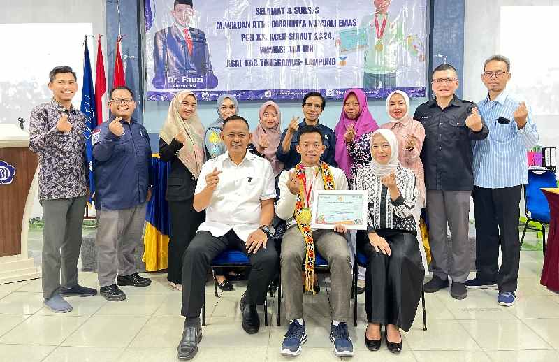 Rektor IBN Lampung Sambut M.Wildan Peraih Medali Emas PON XXI